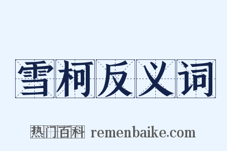 雪柯反义词是什么意思的图片